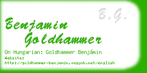 benjamin goldhammer business card