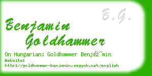 benjamin goldhammer business card